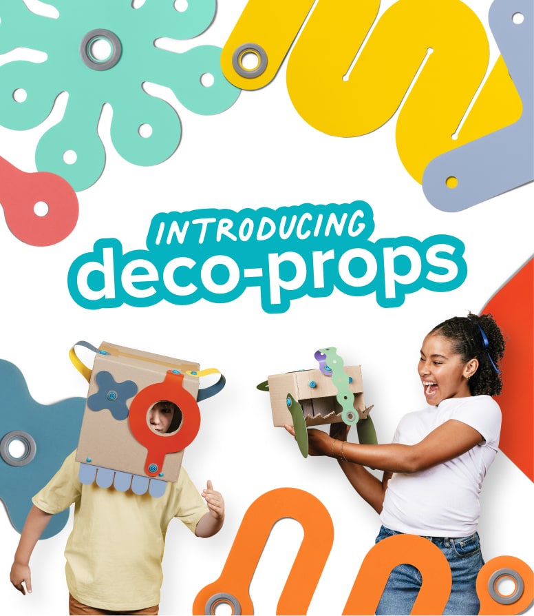 Big news: Announcing Deco-Props! The Colourful, Playful New Way to Elevate Your Makedo Creations!