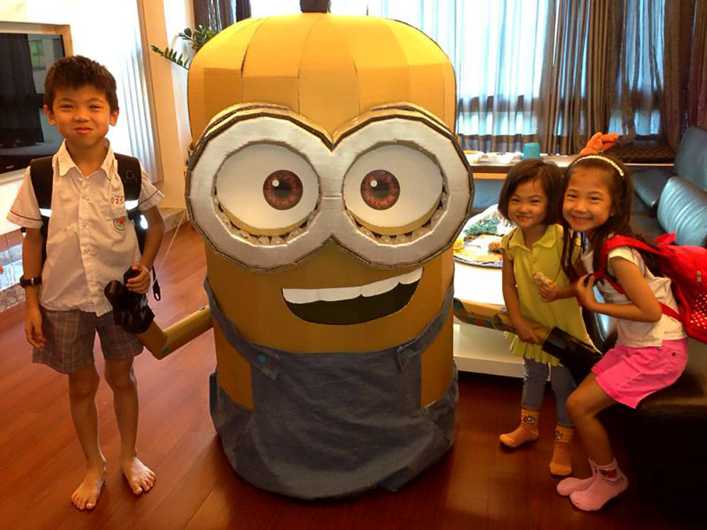 Cardboard Minion Halloween Costume