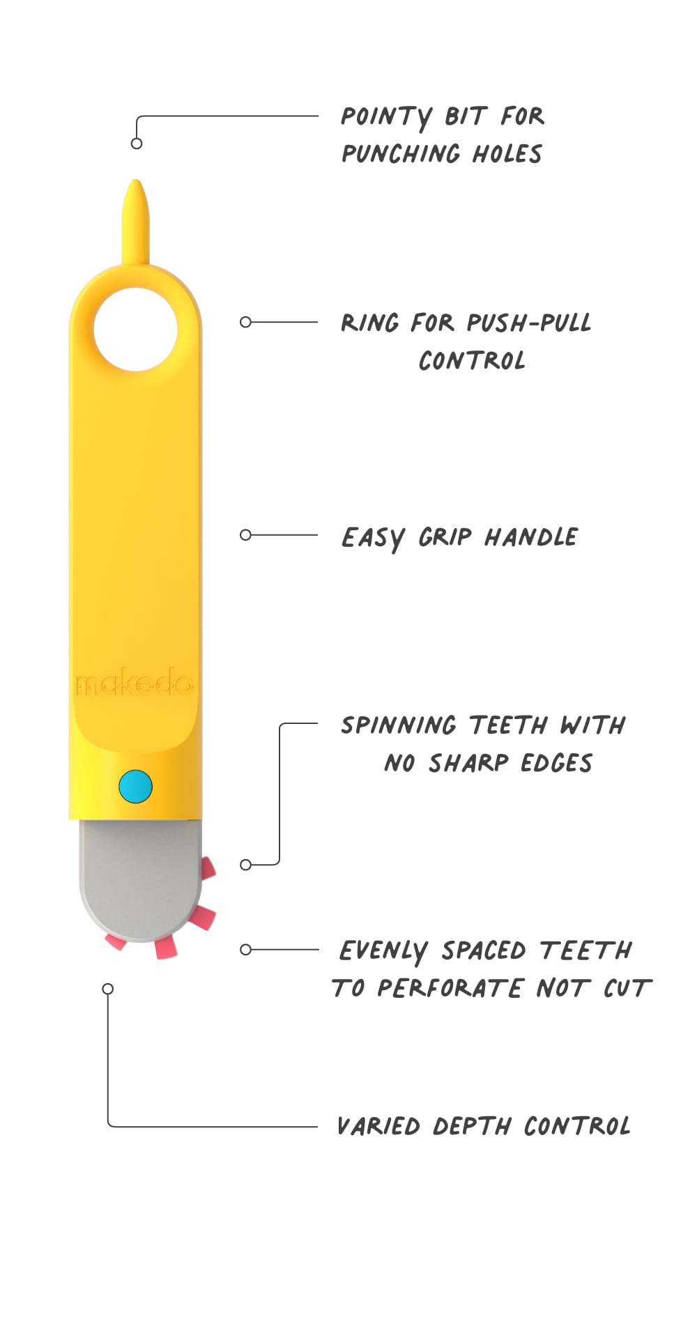 Makedo FOLD-ROLLER – STEM Cardboard Building Expansion Tool for Kids, Age  7+