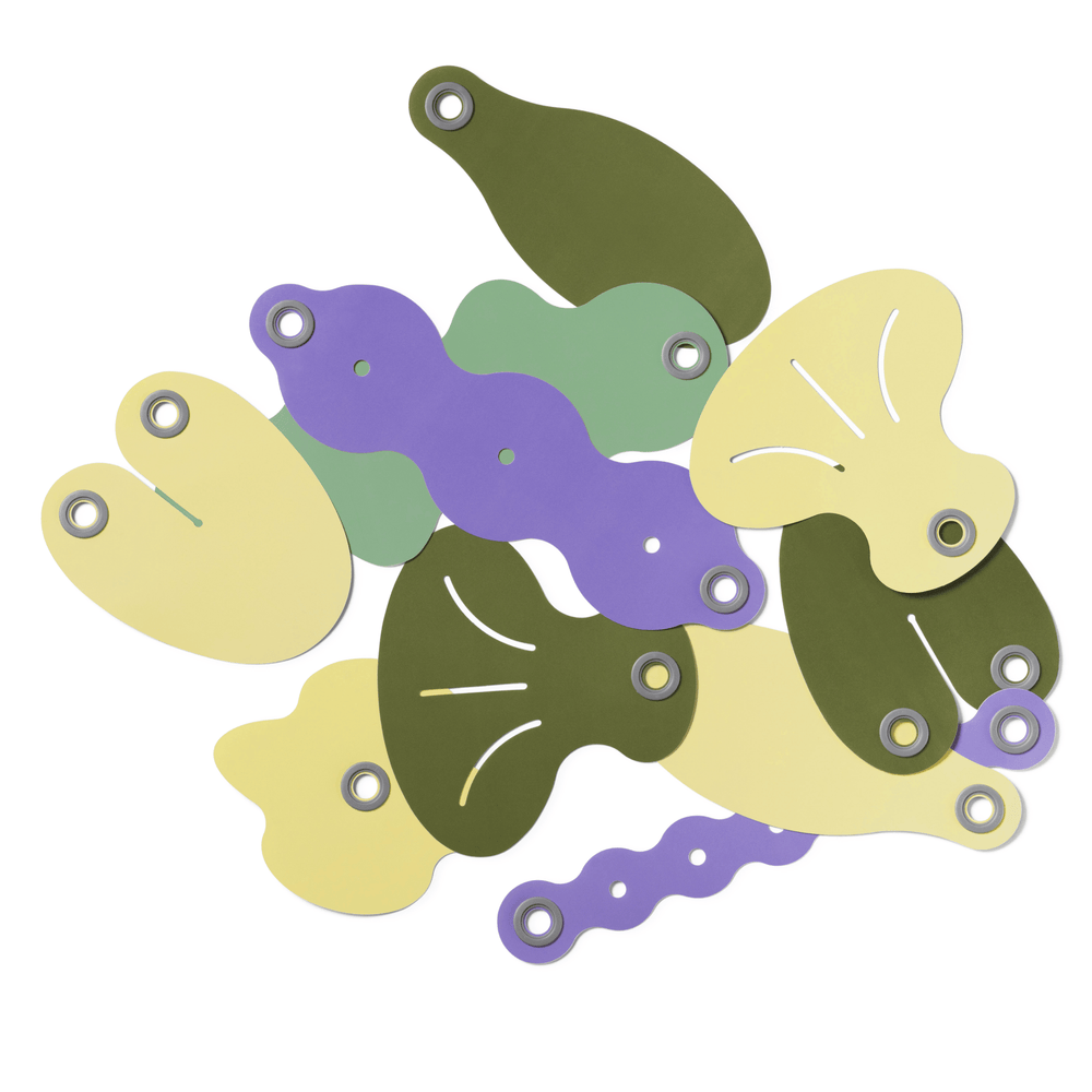 Makedo Deco-Props Blobbies flat layout of shapes from the pack