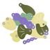 Makedo Deco-Props Blobbies flat layout of shapes from the pack