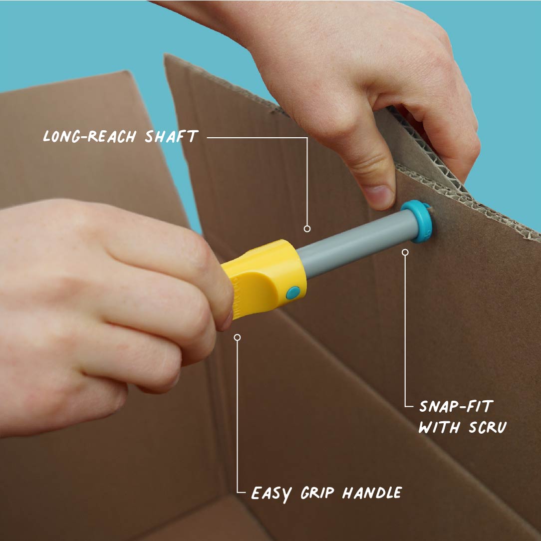 Makedo SCRU-DRIVER 005 Set of 5 Child-Friendly Tools for Cardboard Construction