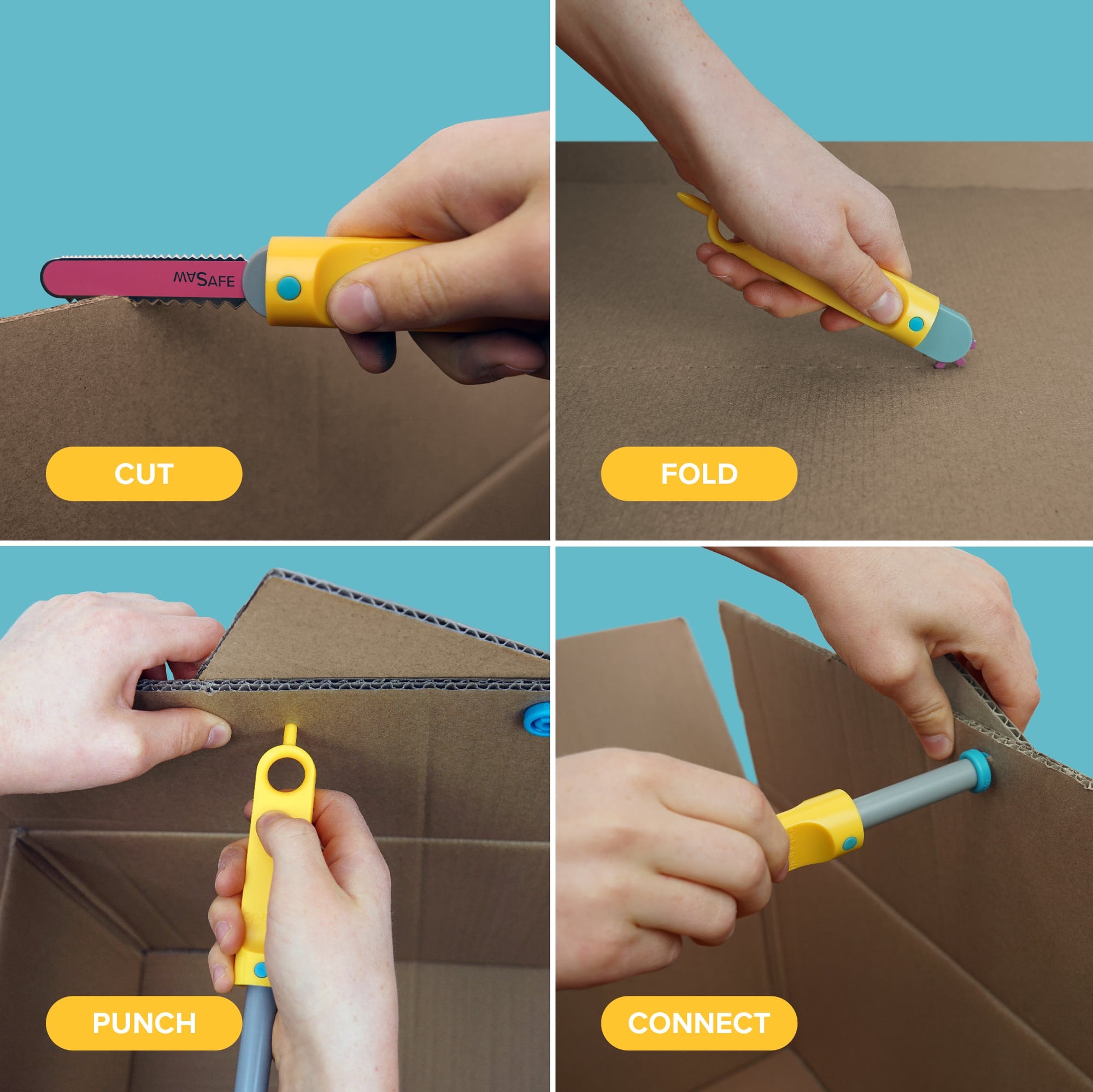 Makedo Discover Upcycled Cardboard Construction Tool Kit